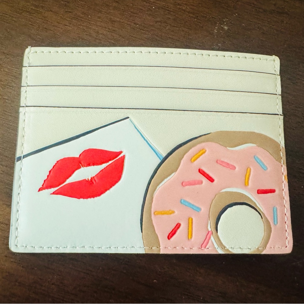 Kate Spade Pink and Cream Donut Card Holder - Picture 4 of 5